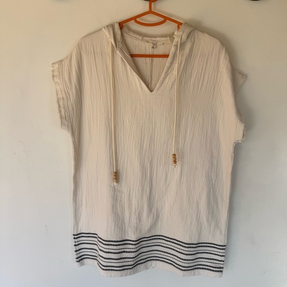 Easel gauze cotton linen blend swimsuit beach cover up size small - Picture 2 of 8